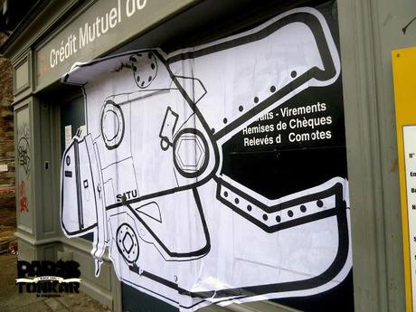 Rennes :: collages urbains et graffiti