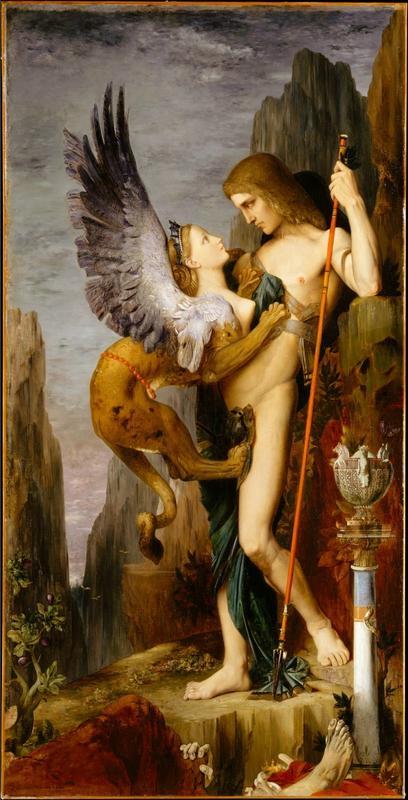 Oedipe et le Sphinx-1864 Gustave Moreau