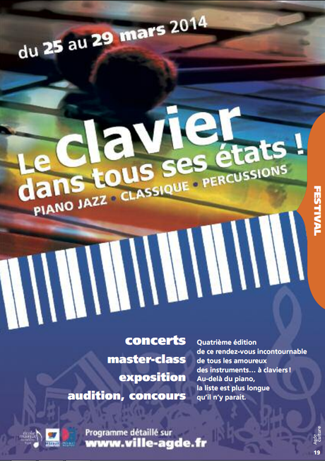 Programme d AGDE CULTURE Janvier-Avril 2014 clavier agde