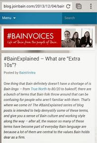 Bain et les Extra 10s : un bout de la culture d'entreprise