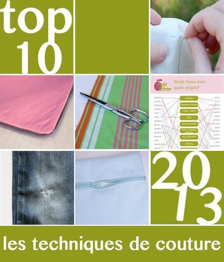 top10 techniques 2013 Les techniques de couture les plus consultés en 2013