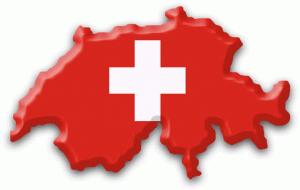 Swiss flag map