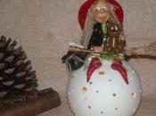 Veilleuse porcelaine avec p'tite sorcière chat