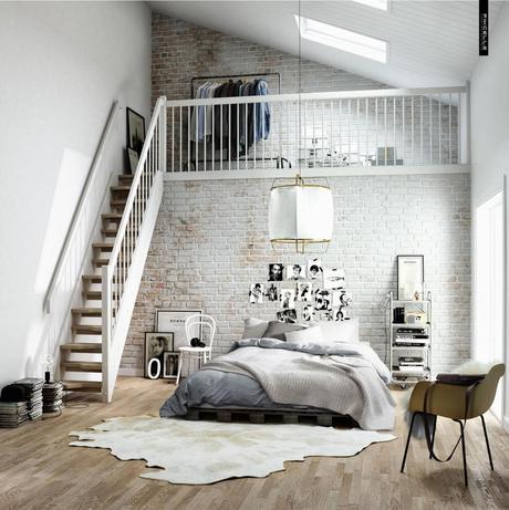 Une chambre avec mezzanine Une chambre avec mezzanine