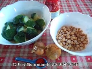 Tajine de courgettes et de pois chiches
