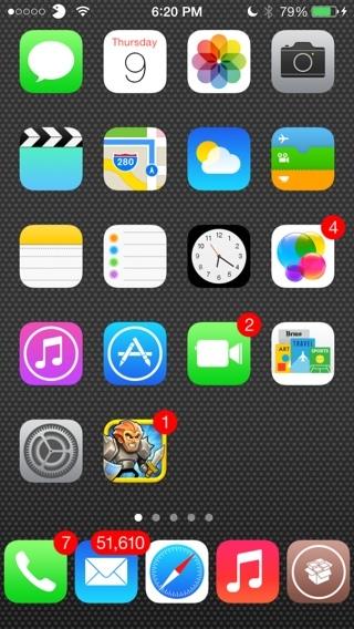 Jailbreak iOS 7: Comment obtenir 5 icônes sur votre dock iPhone?