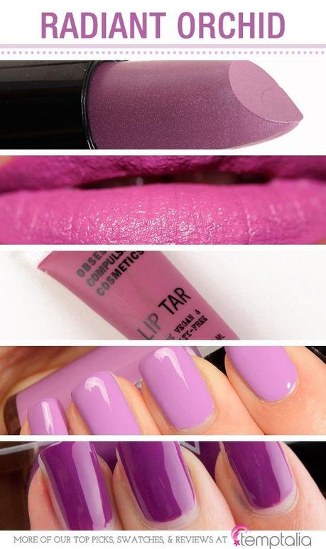 5 Shades of Radiant Orchid for Lips & Tips