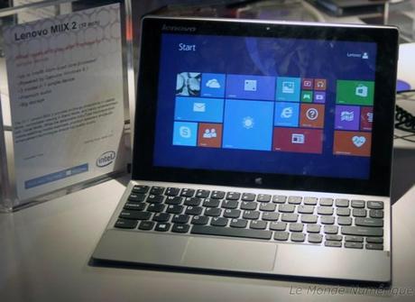 CES 2014 : Lenovo dévoile l’hybride netbook/tablette Miix 2