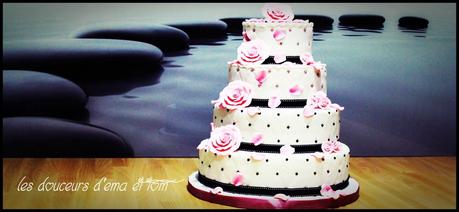 Wedding cake rose et noir