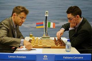 Échecs : Levon Aronian (2812) 1-0 Fabiano Caruana (2782) - Photo © ChessBase  