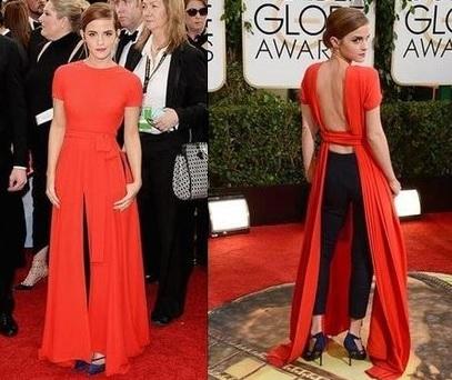Emma Watson en Dior pour la soirée des Golden Globes, vous aimez?