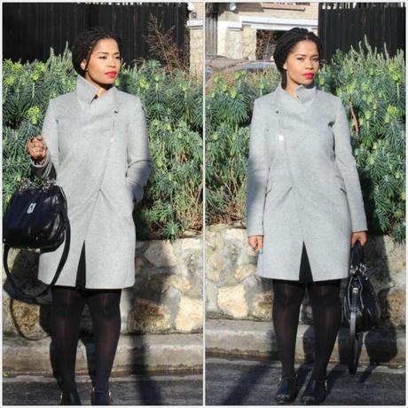 look manteau gris
