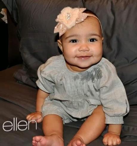 Kim Kardashian présente 2 nouvelles photos de Bébé North West chez Ellen Degeneres