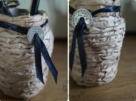 pot papier craft -détails
