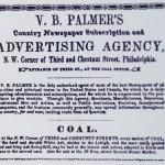 V. B. Palmer, la première agence de publicité, en 1842 à Philadelphie