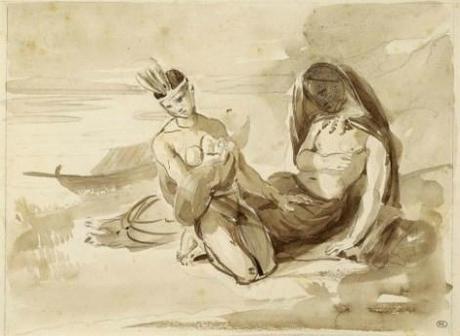 couple-dindiens-au-bord-dun-fleuve-avec-un-enfant