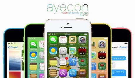 Le thème Ayecon pour iPhone iOS 7 est disponible