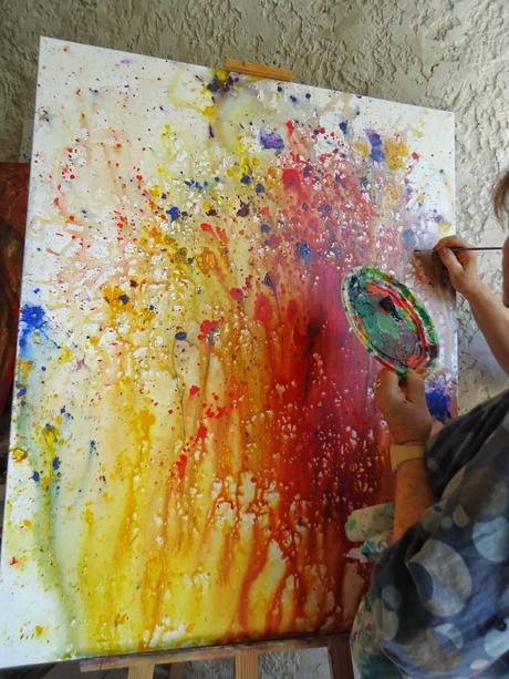 Stages de peinture tachiste en Provence avec Ghislaine Segal