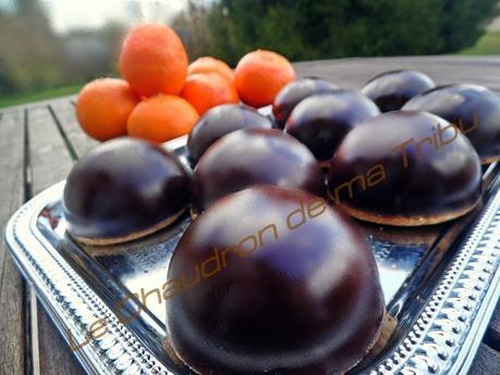Mousse de mandarine en coque de chocolat mousse de mandarine en coque de chocolat 014