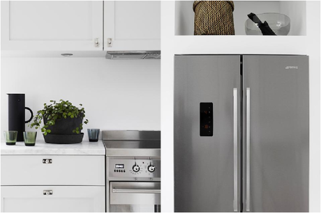 Visite déco : Monochrome & rose pastel en Suède Visite déco : Monochrome & rose pastel en Suède