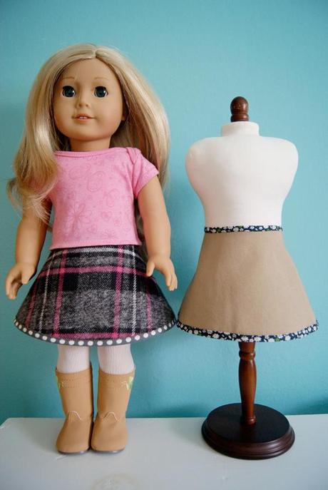 jupe cercle poupee 45cm Patron gratuit : une jupe corolle pour des poupées de 45 cm