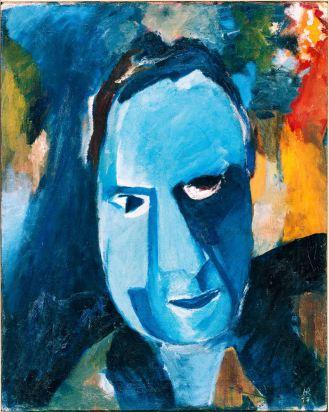 Hans Richter, Blauer Mann [Homme bleu], 1917 Huile sur toile, 61 × 48,5 cm Kunssthaus Zürich, Don de Frida Richter, 1977 © Estate Hans Richter