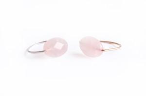 bague pierre de quartz rose sur monture en argent ou plaqué or