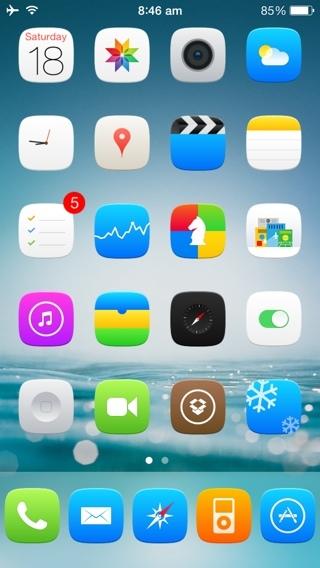 Le thème Remix sur iPhone et ses 140 icônes modifiées