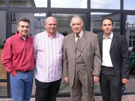 Patrice Girod, Fred Taieb (Superviseur Artistique), Georges Aminel (Dark Vador) & Mathieu Taieb (Dubbing Brothers). Photo © Patrice Girod