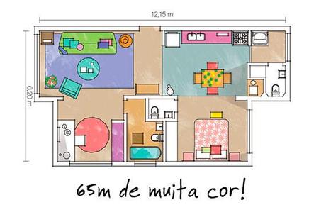 Un appartement plein de couleurs