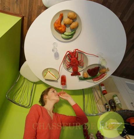 Marcher sur la tête maison à l'envers