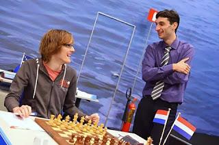 Echecs : Baadur Jobava (à droite) et Etienne Goudriaan - Photo © ChessBase  