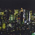 ART: Dessiner les lumières des villes avec des gommettes