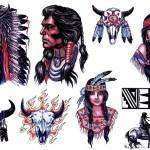 Flash pour tatouage indiens d'Amérique (27)