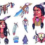 Flash pour tatouage indiens d'Amérique (16)