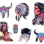 Flash pour tatouage indiens d'Amérique (14)