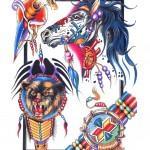 Flash pour tatouage indiens d'Amérique (58)