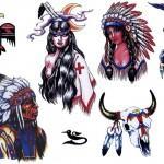 Flash pour tatouage indiens d'Amérique (25)