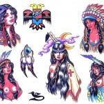 Flash pour tatouage indiens d'Amérique (13)