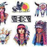 Flash pour tatouage indiens d'Amérique (17)