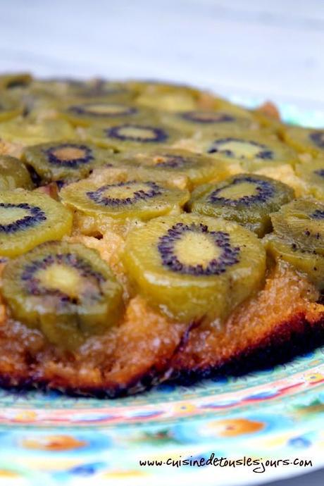 Gâteau renversé aux kiwis