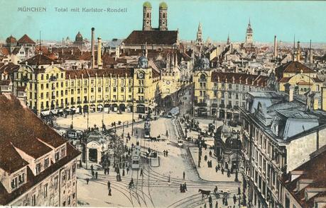Carte postale: Munich vu du Stachus en 1910
