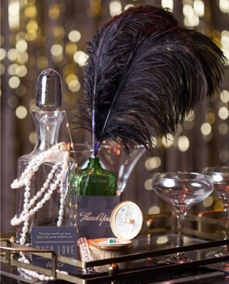 Gatsby : Une décoration de mariage inspirée des années folles