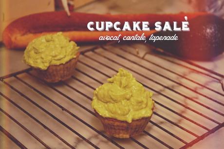 cupcake salé avocat, cantale, tapenade