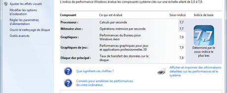 Comment faire afficher l’indice de performance sur Windows 8.1