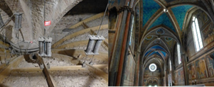 Renforcement par suspension de la voûte de la Basilique d'Assise