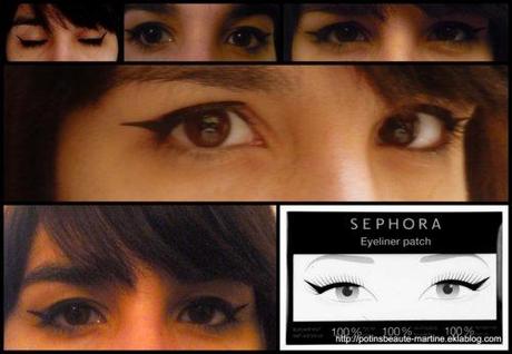 Des yeux de chat avec l'Eyeliner patch de Sephora → Flop inside
