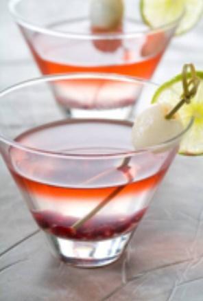 Cocktail vodka, litchi et citronnelle