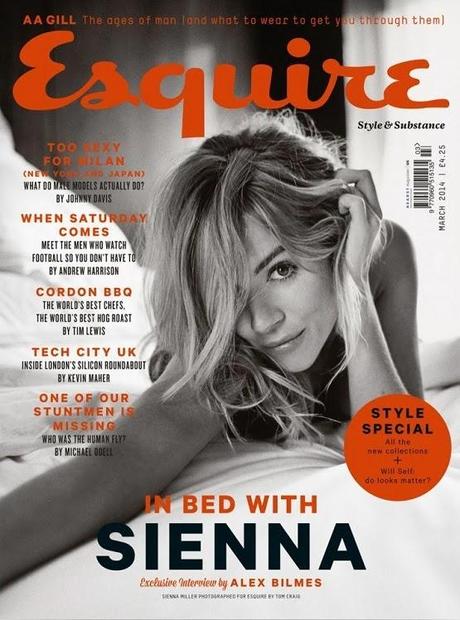 Sienna Miller en couverture du Esquire Magazine UK - Mars 2013
