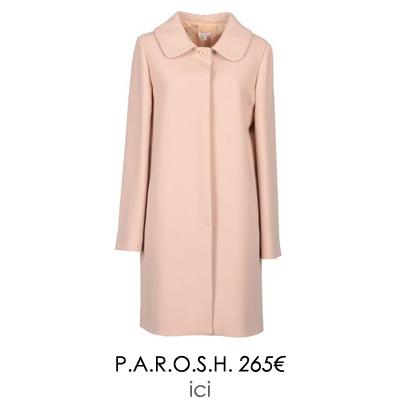 manteau rose parosh